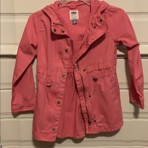 Girls cinched waste hooded jacket